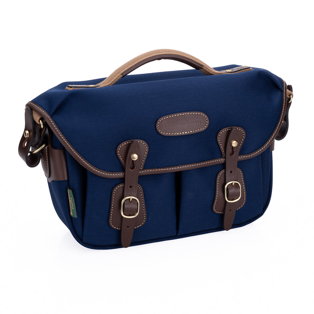 Billingham Hadley Pro Small Camera Bag - Navy Canvas Waterproof DSLR Shoulder Bag for Travel & Photography
