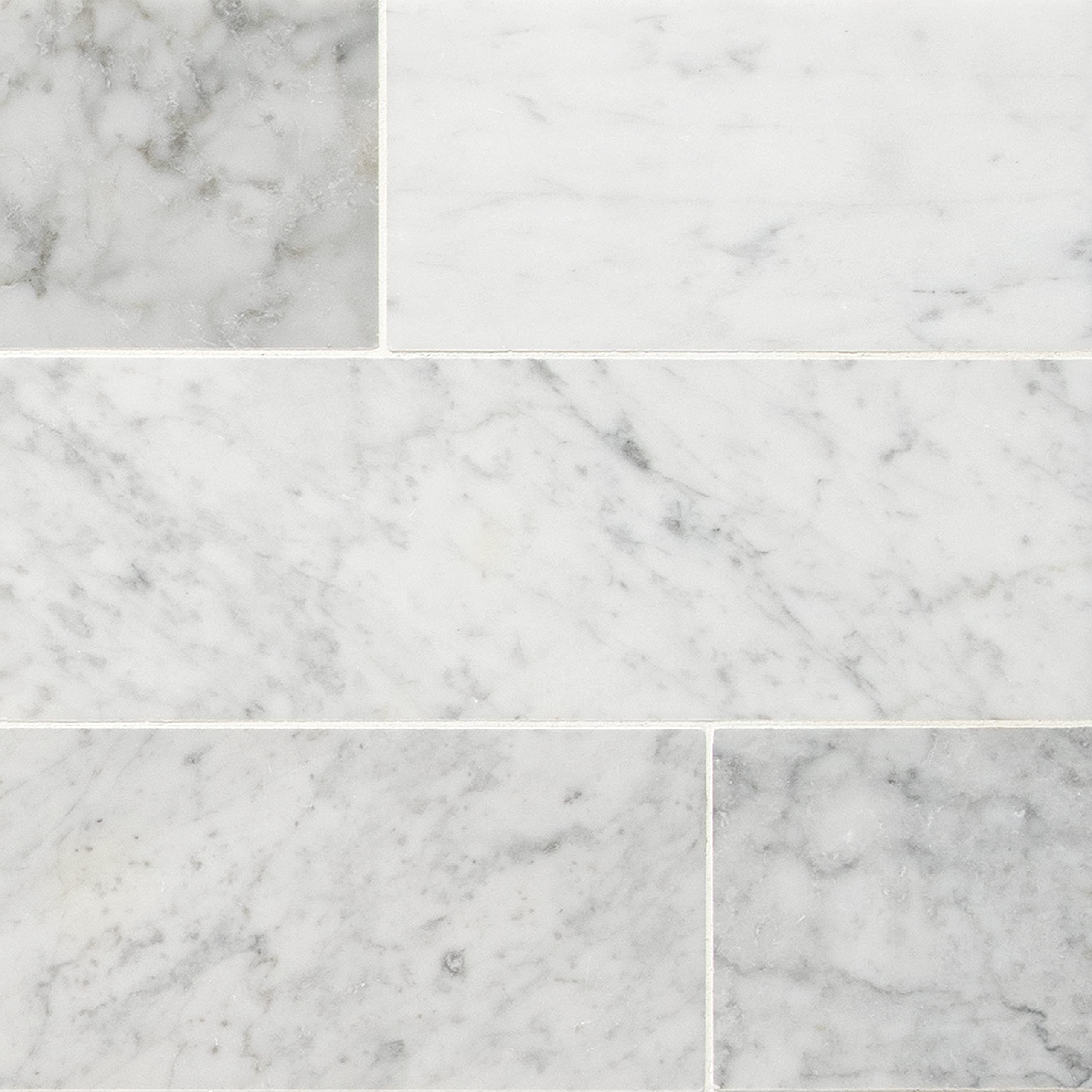 MSI Carrara White 12x4 Inch Honed Marble Subway Tile - Premium Kitchen Backsplash, Bathroom Wall & Shower Tile, Durable Floor Tile for Home Renovation - Perfect for Modern Farmhouse, Spa Bathroom & Luxury Kitchen Designs