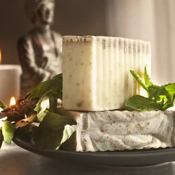 Organic Cilantro Mint Basil Soap for Face & Body - Natural Handmade Herbal Soap for Sensitive Skin, Acne & Dry Skin Care - Perfect for Daily Cleansing, Spa & Aromatherapy