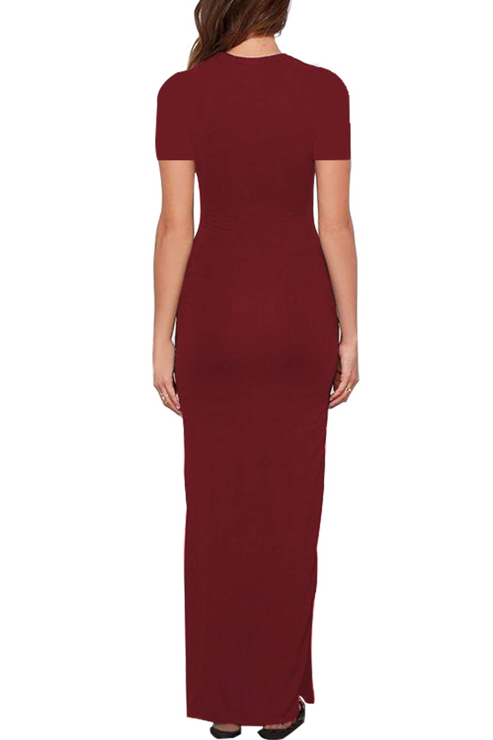 Meenew Women's Sexy High Slit Long Maxi Dress for Party, Beach, Vacation - Bodycon Summer Evening Gown for Night Out, Club, Cocktail, Date Night