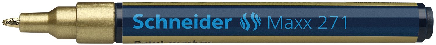 PAINT MARKER MAXX 271 Gold - Premium Industrial Paint Marker for Metal, Wood, Plastic - Perfect for DIY Projects, Sign Making, and Automotive Touch-Ups