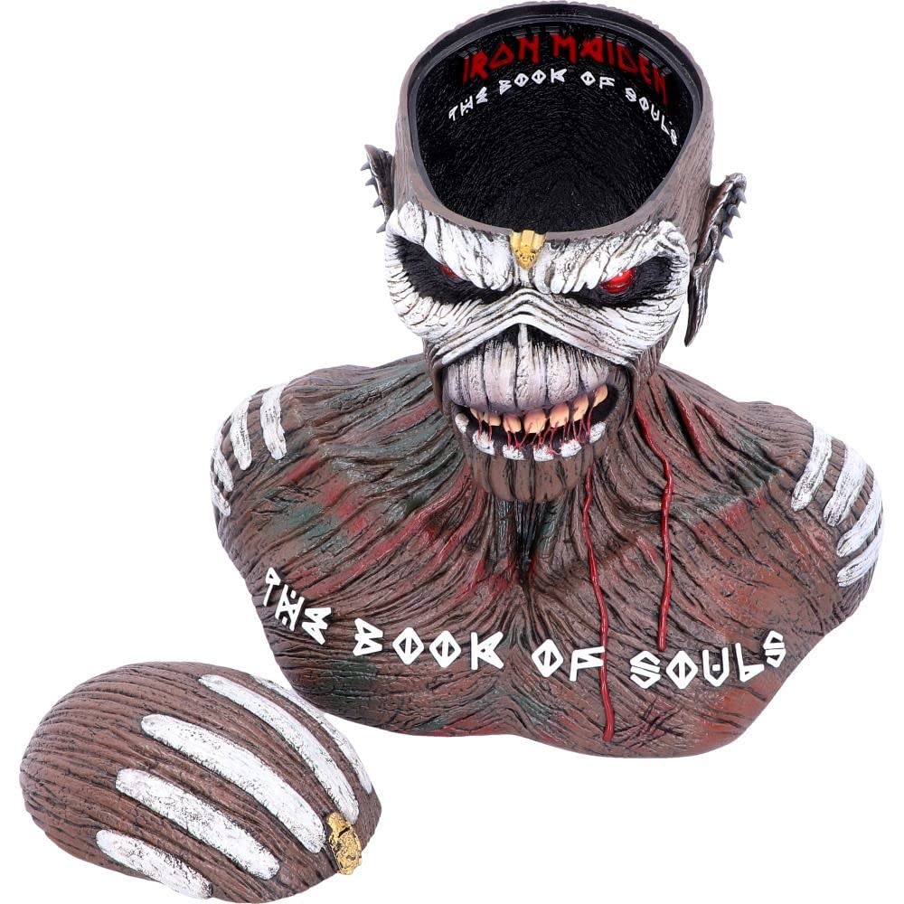 Official Iron Maiden Book of Souls Bust Box - Licensed Collectible Statue (26cm Large, Brown) | Perfect for Metal Music Fans & Home Decor | Great Gift for Rock Memorabilia Collectors