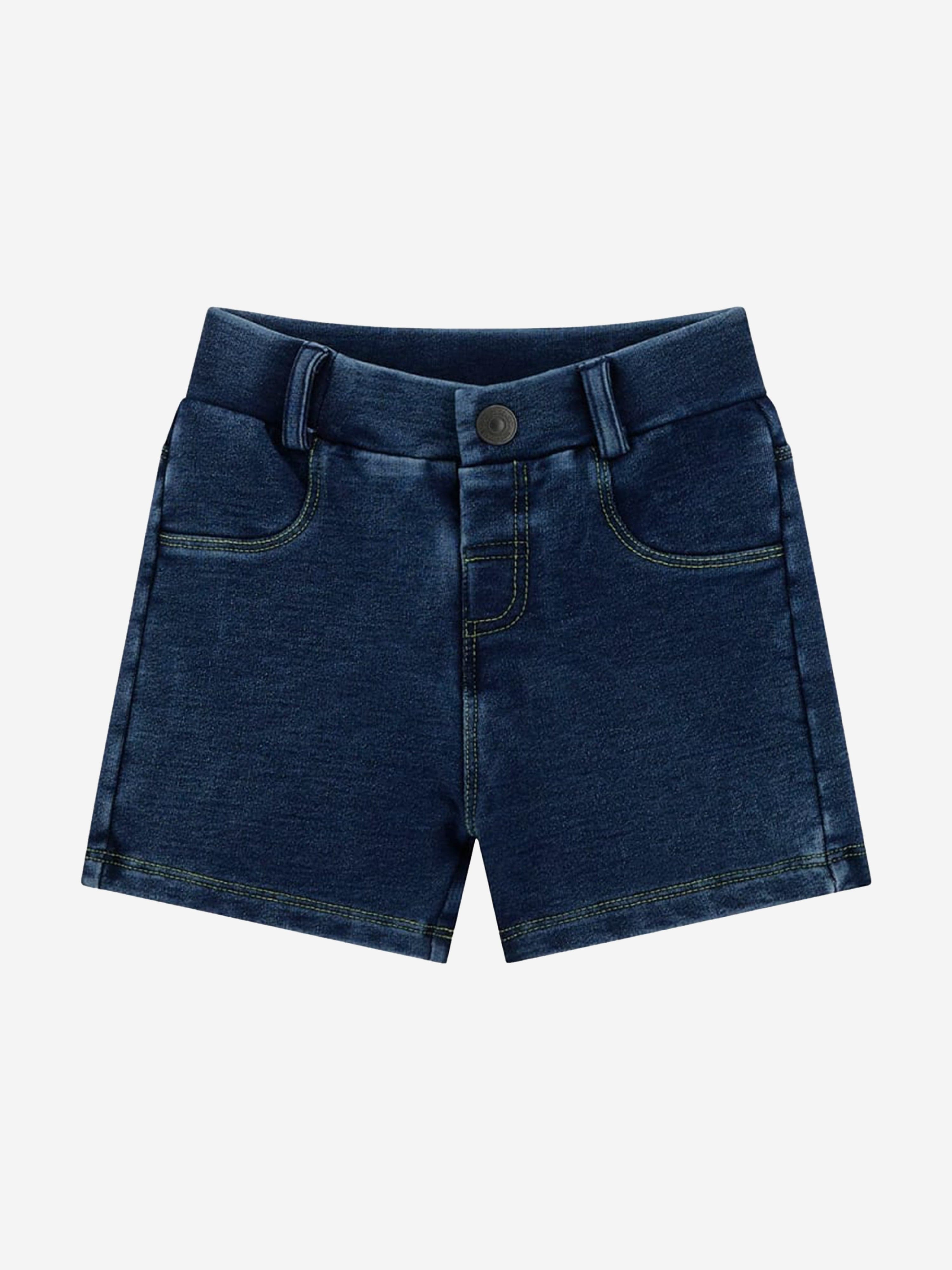 Baby Boys Denim Short Set in White - Cute & Comfortable Outfit for Summer Play, Beach Trips & Family Photos