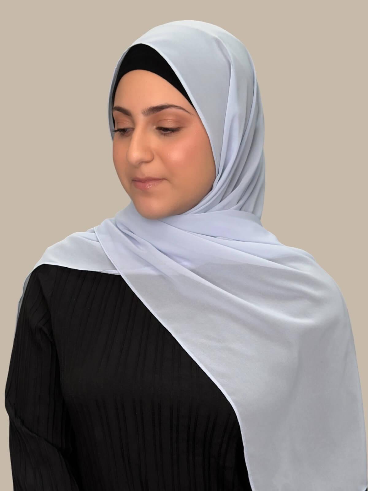 Luxury Chiffon Hijab Scarf for Women - Modish Girl Skye Collection - Perfect for Daily Wear, Prayer & Special Occasions