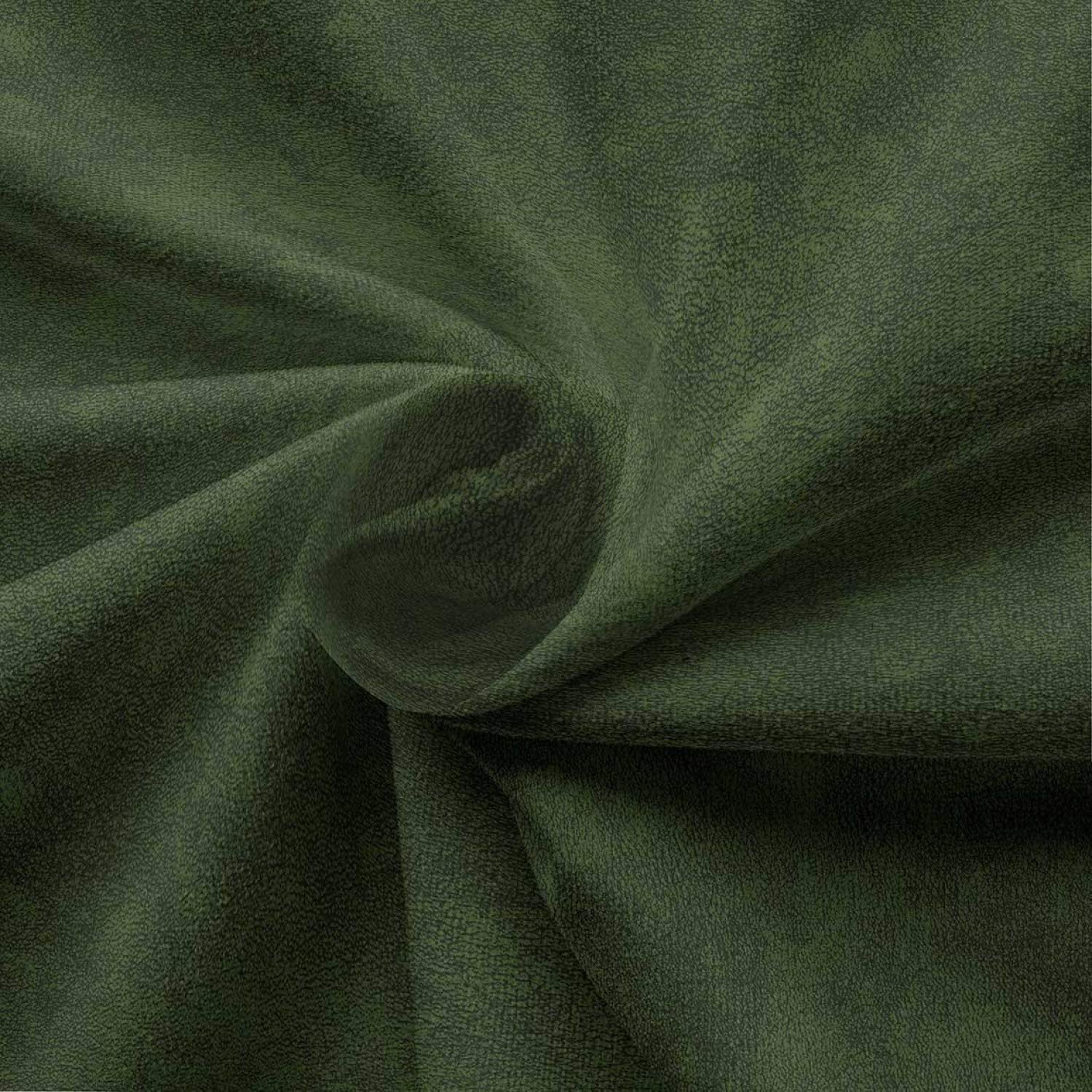 Ambesonne Faux Suede Fabric by The Yard - Digitally Printed Grunge Texture, Durable & Washable Upholstery Material for DIY Projects, Home Decor, Indoor & Outdoor Use - 10 Yards, Olive Green - Perfect for Sofa Covers, Pillows, Curtains & Crafting