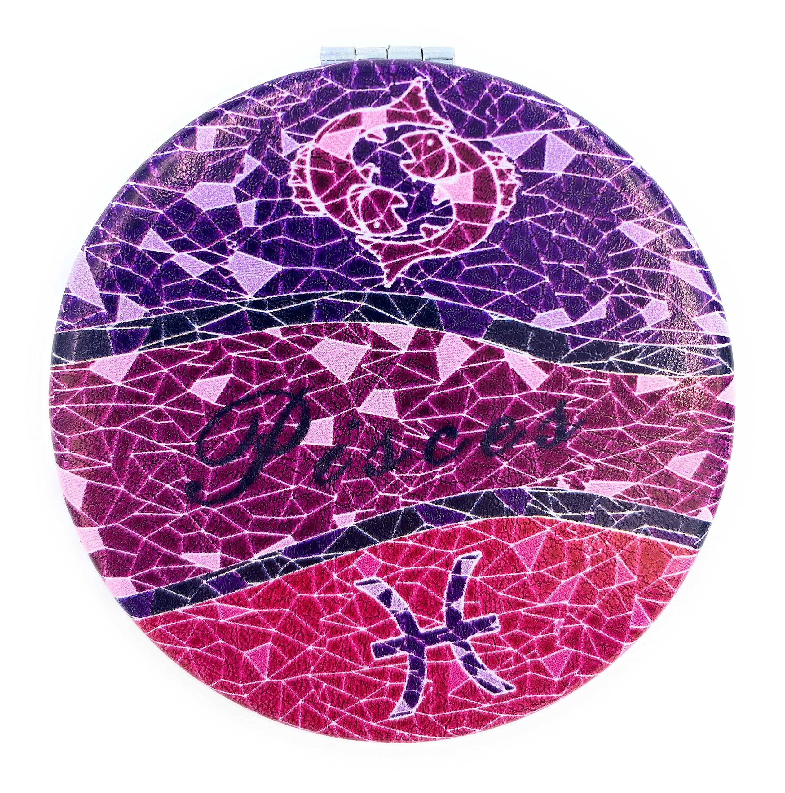 Aeisage Pisces Zodiac Makeup Mirror Compact - Folding Pocket Mirror for Women, Perfect Birthday Gift for Pisces - Ideal for Travel, Purse & Touch-Ups