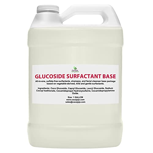 **Plant-Based Glucoside Surfactant - All-in-One DIY Shampoo, Facial Cleanser & Body Wash - Natural, Gentle & Rich Foaming Formula - Lauryl/Decyl/Coco/Capryl/Caprylyl - Bulk 1 Gallon for Home, Salon & Spa Use**