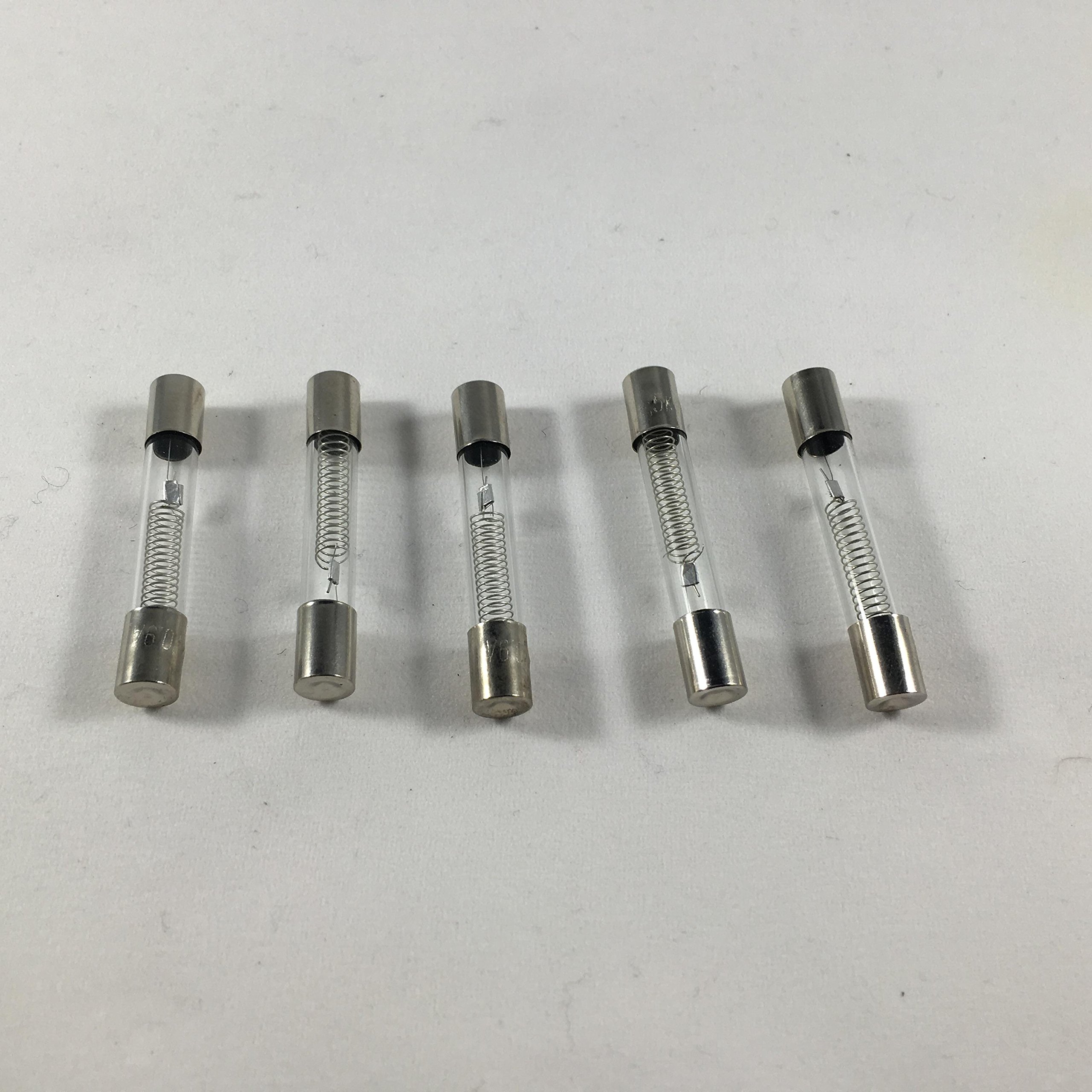 5-Pack 0.8A 5KV 6x40mm High Voltage Fast Blow Glass Tube Fuses for Microwave Ovens - Replacement Parts for LG, Samsung, Whirlpool & More - Perfect for Microwave Repair and Appliance Maintenance