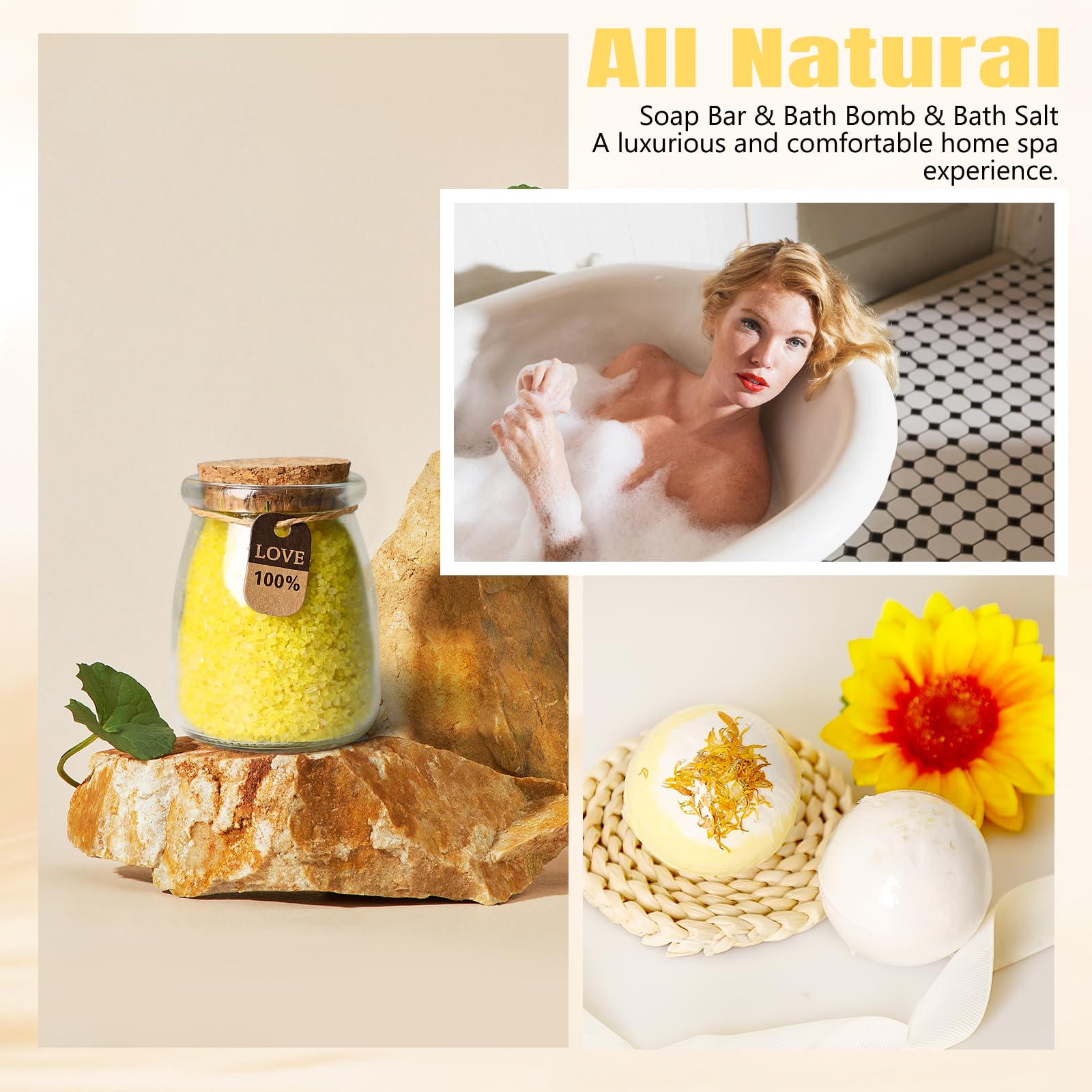 Relaxing Spa Gift Basket for Women - Unique Self Care Birthday, Christmas & Get Well Soon Gifts for Her - Bestie, Sister, Mom - Perfect for Stress Relief & Pampering at Home