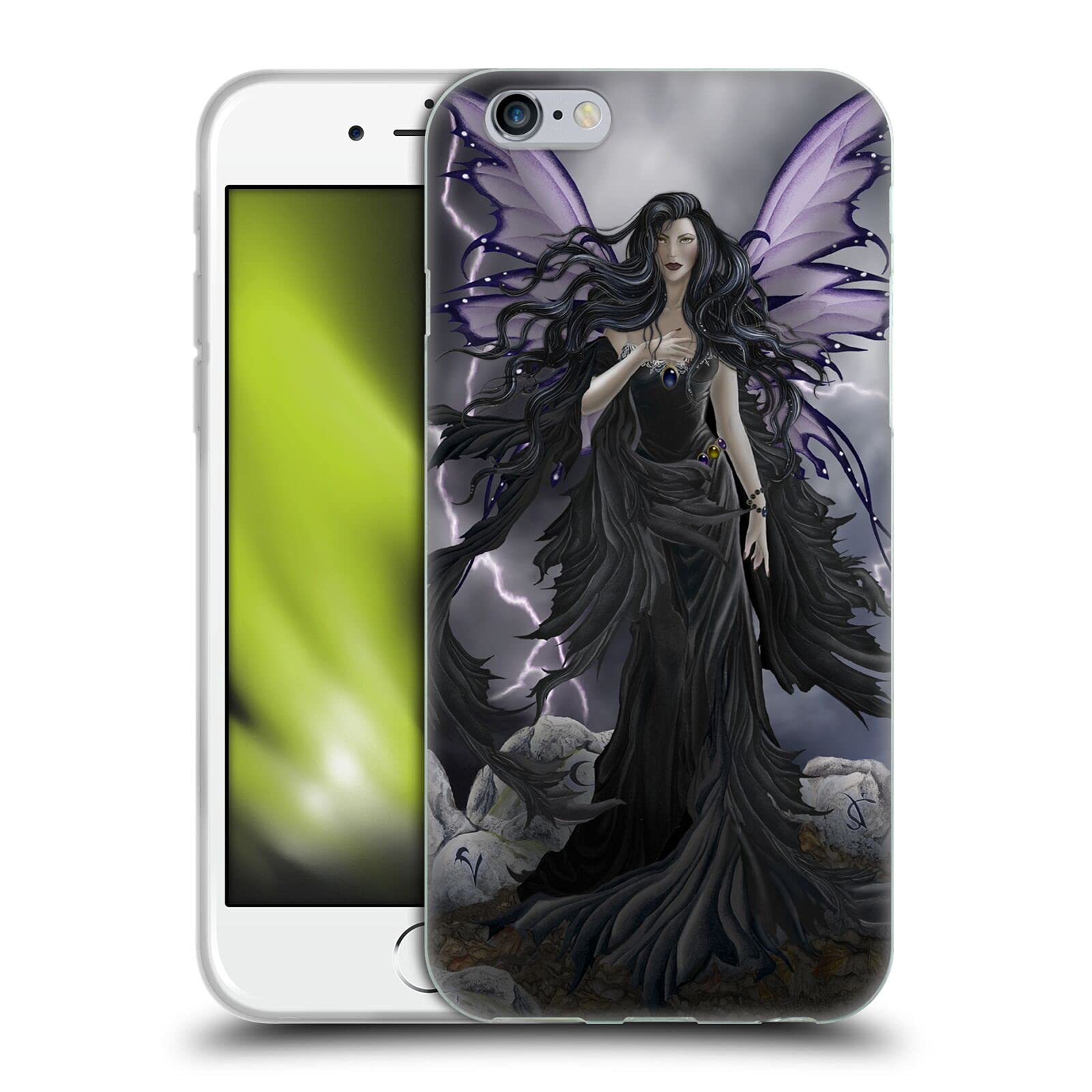 Officially Licensed Nene Thomas Storm Fairy with Lightning Gothic Soft Gel Case for Apple iPhone 6/6s - Protective Phone Cover with Artistic Design for Fantasy Lovers & Gothic Style Enthusiasts