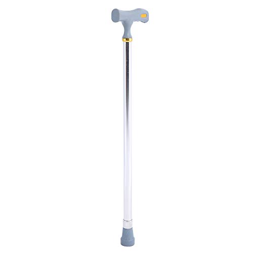 Adjustable Folding Walking Cane - Lightweight Aluminum Alloy Collapsible Cane with Anti-Slip Tip, 10-Level Height Adjustment (Silver) - Ideal for Elderly, Disabled & Travel Use