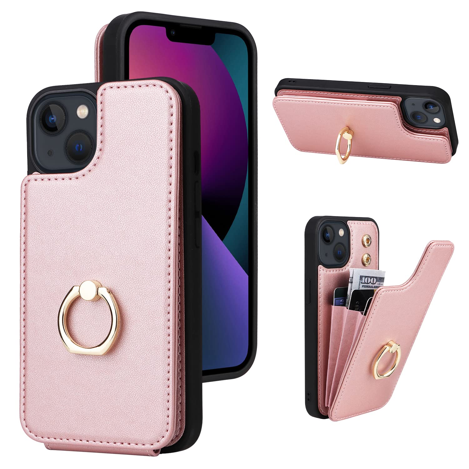 LBYZCASE 360° Rotating Wallet Case for iPhone 13 Pro Max (6.7