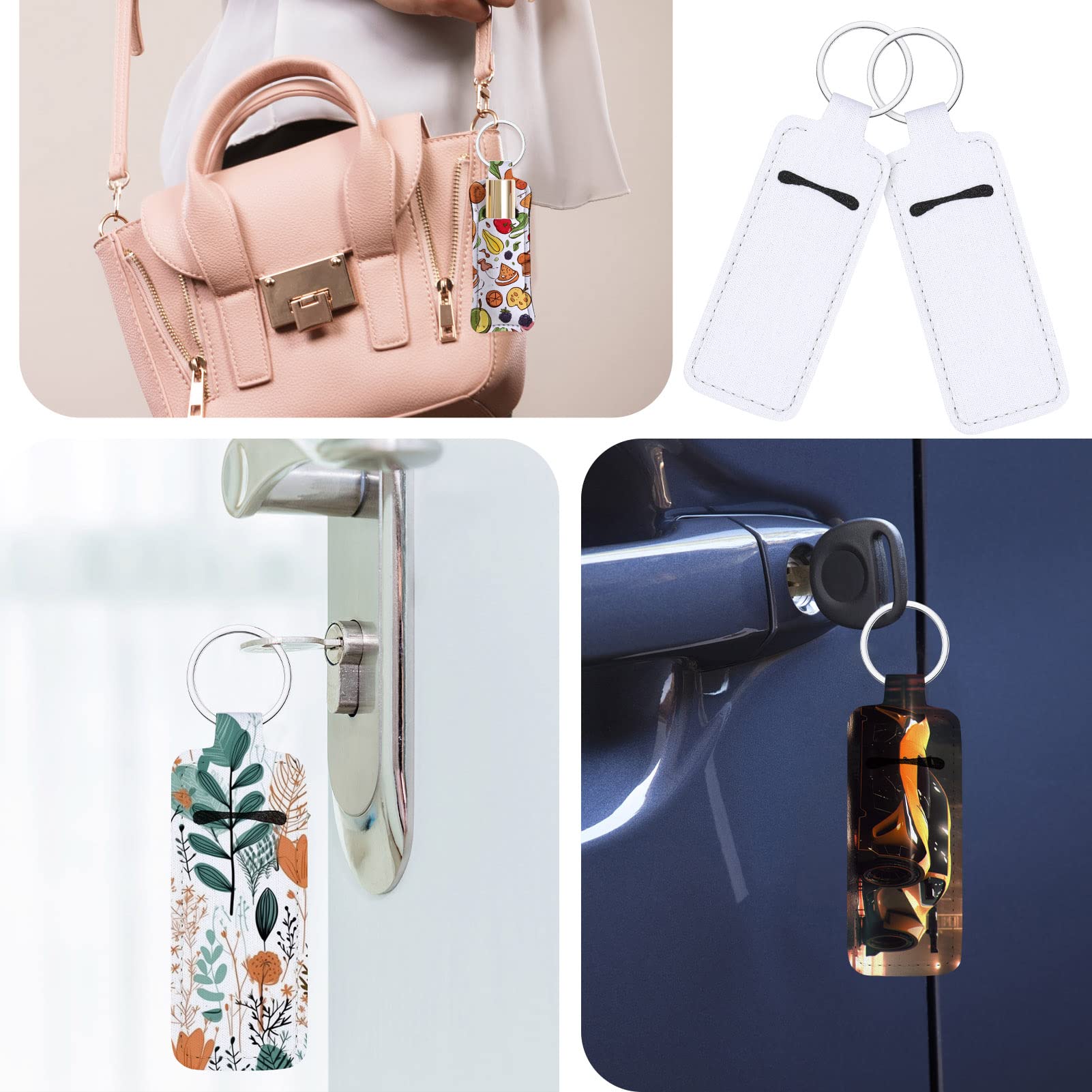 Custom Photo & Text Lip Balm Holder Keychain - Personalized Chapstick Keychain for Women - Great for Gifts, Promotions & Everyday Carry (Home, Office, Gym, Travel)