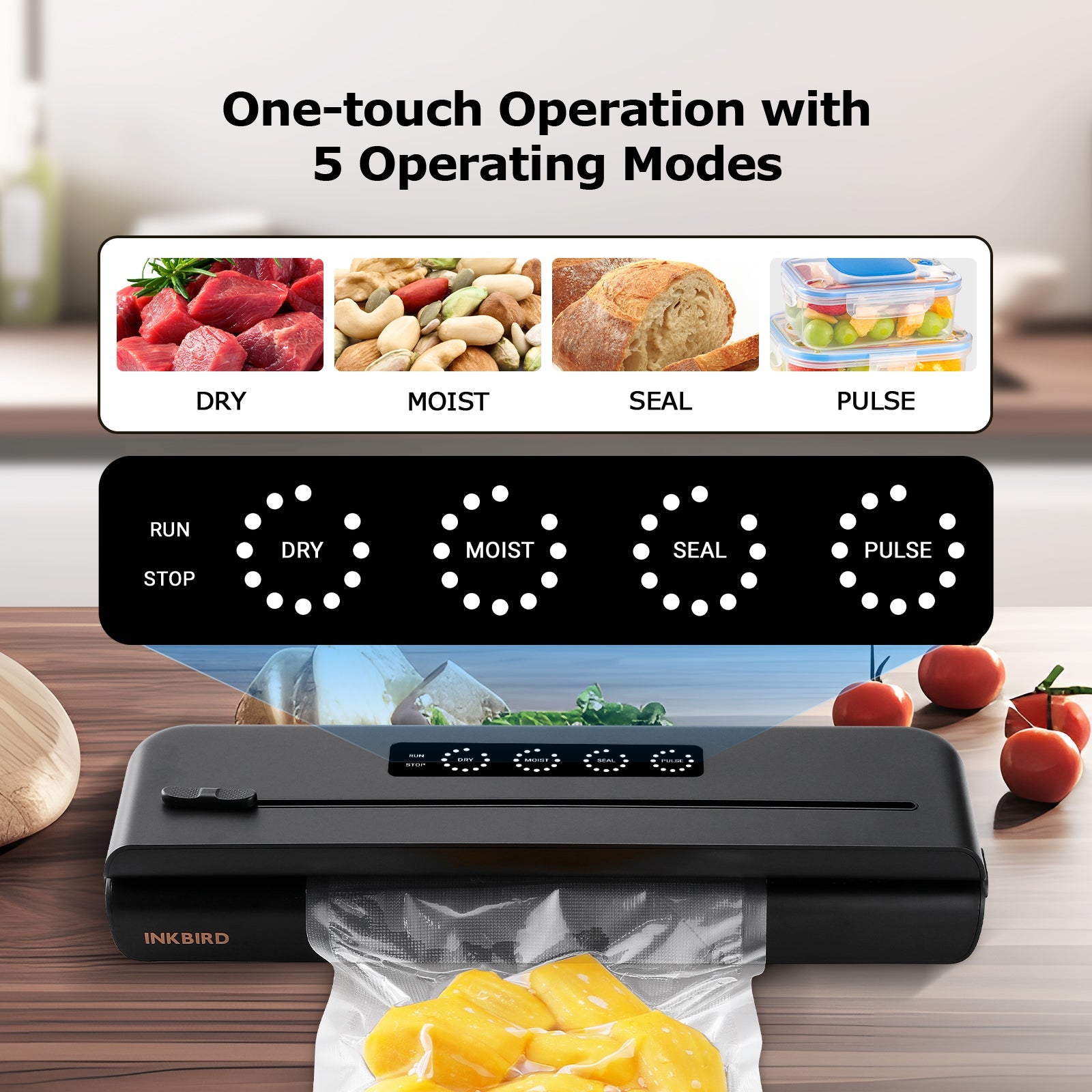 IVS 011 Vacuum Sealer Machine for Food Preservation | Airtight Kitchen Appliance for Meal Prep, Sous Vide & Freezer Storage