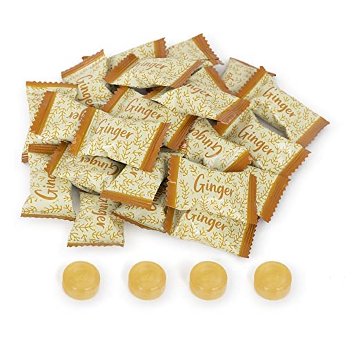 Original Flavor Ginger Hard Candy - 12 oz Bag, Individually Wrapped Healthy Snack with Real Ginger Extract | Natural Remedy for Nausea Relief & Digestive Support | Perfect for Travel, Morning Sickness & Motion Sickness