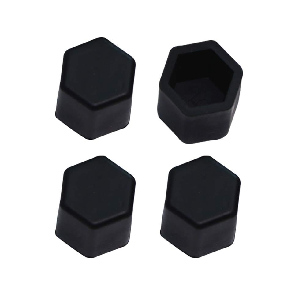 Mercedes Benz Smart 453 Fortwo & Forfour Wheel Screw Nut Protection Cover - Black Exterior Trim Car Accessories (Pack of 4) - Perfect for Road Trips & Daily Commuting