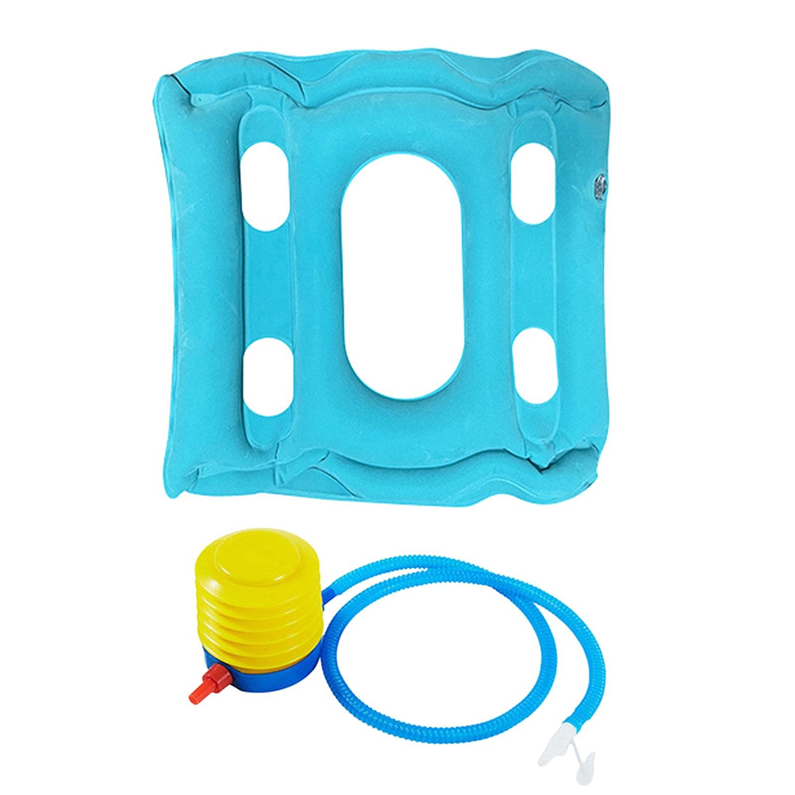 Saycker Air Inflatable Seat Cushion for Back Pain Relief - Portable & Comfortable Support for Office Chair, Car, Travel & Home Use - Includes Hand Pump (Blue) - Perfect for Work, Driving & Long Sitting