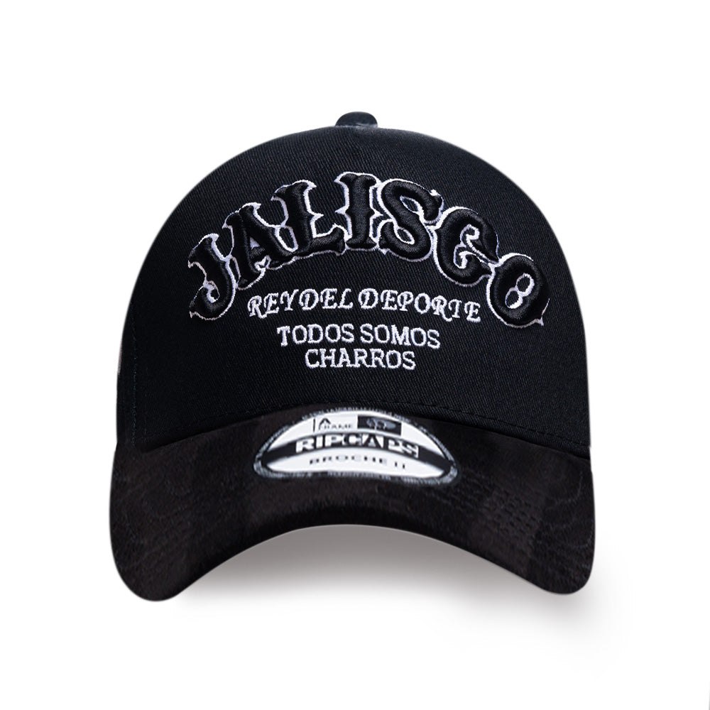 RipCaps Black Jalisco Style Baseball Cap - Stylish & Comfortable for Men & Women - Perfect for Sports, Casual Wear & Outdoor Activities