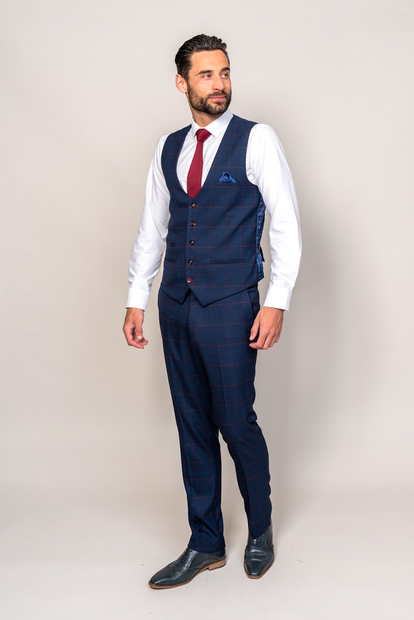 Everton FC Official Vitalii Mykolenko Navy Blue Suit - EDINSON Collection | Perfect for Match Days, Formal Events & Football Fan Gifts