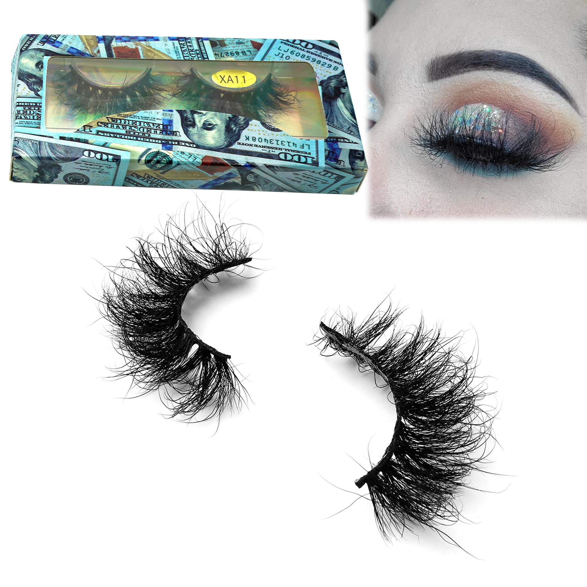 25mm 5D Mink Lashes - Fluffy Dramatic False Eyelashes for Party & Night Out