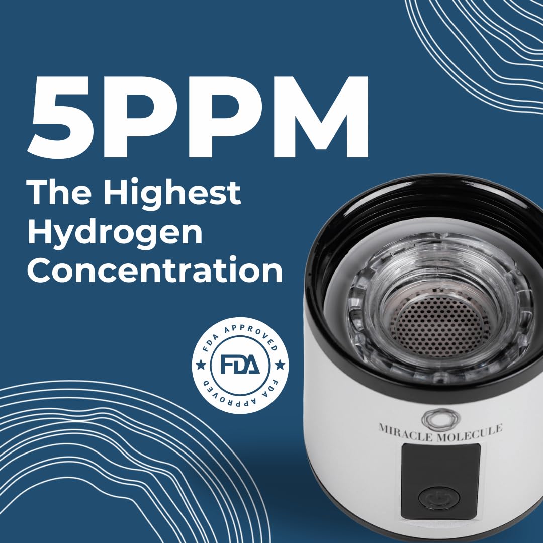 Premium Hydrogen Water Bottle Generator with 5 PPM & SPE 2024 Technology - Pure Hydrogen Infused Water Maker for Hydration, Detox & Wellness - Perfect for Home, Gym, Travel & Office Use