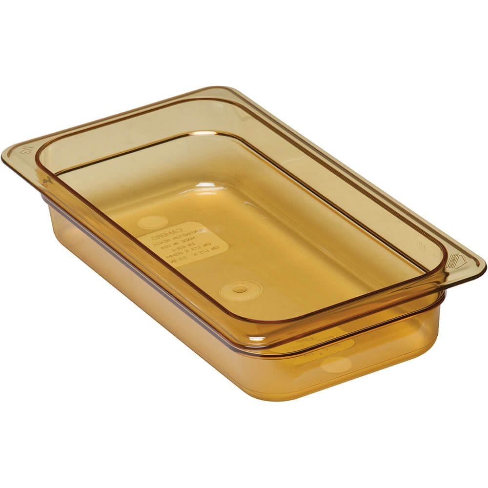 Cambro 1/3 GN Steam Table Pans - 6-Pack High Heat Plastic Food Containers (2.5