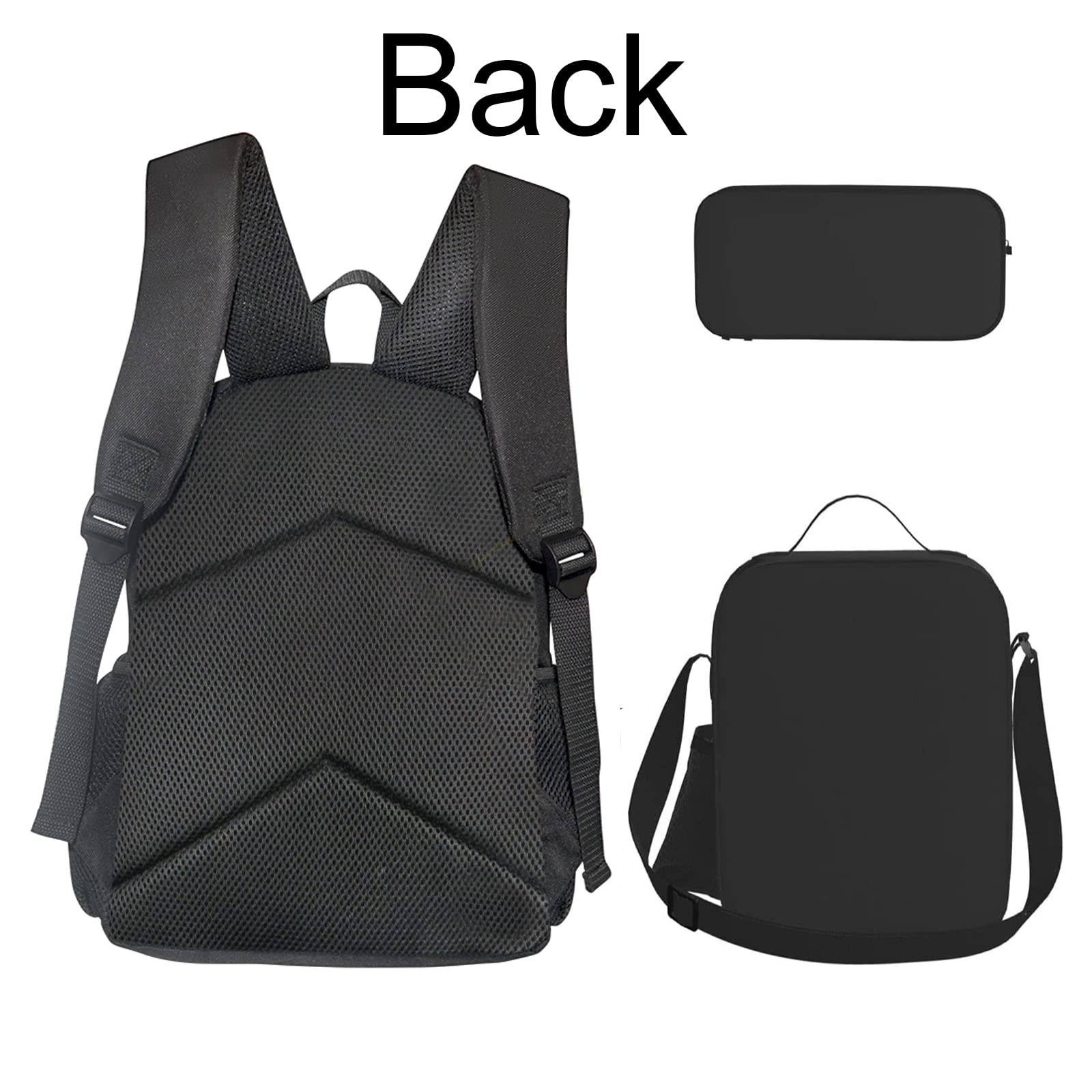 German Shepherd Pattern School Backpack for Boys & Girls - 17 Inch Kids Bookbag Set with Lunch Bag & Pencil Case (3-in-1) - Perfect for School, Travel, and Outdoor Adventures