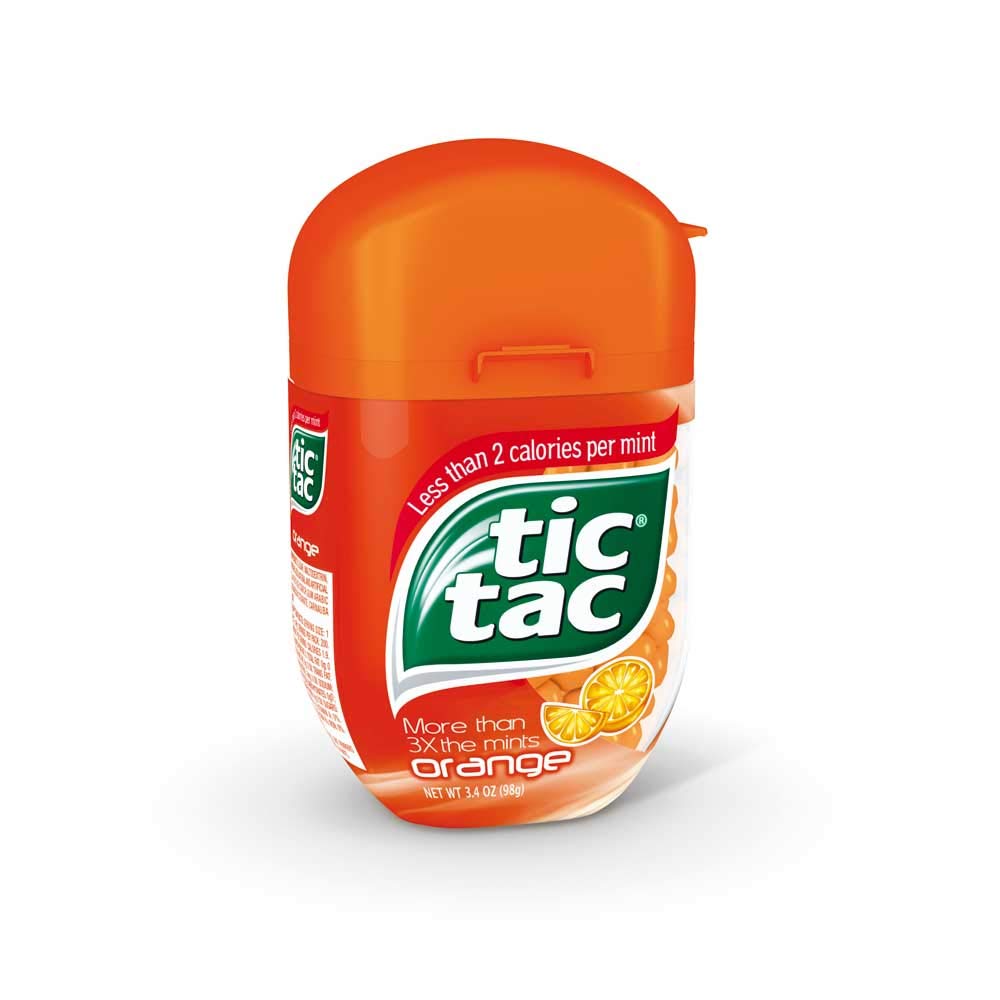 Tic Tac T200 Orange Candy, 3.4 Ounce Bottlepack (48 Count) - Refreshing Breath Mints for Office, Travel & Everyday Use