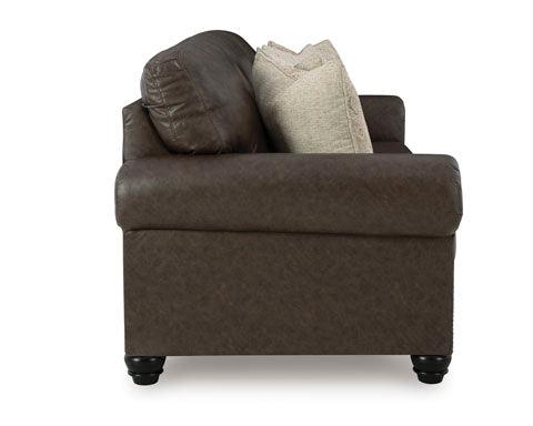 Roxmere Umber Sofa 5550338 - Modern 3-Seater Fabric Couch for Living Room, Lounge & Home Theater - Comfortable Mid-Century Design with Sturdy Wooden Frame