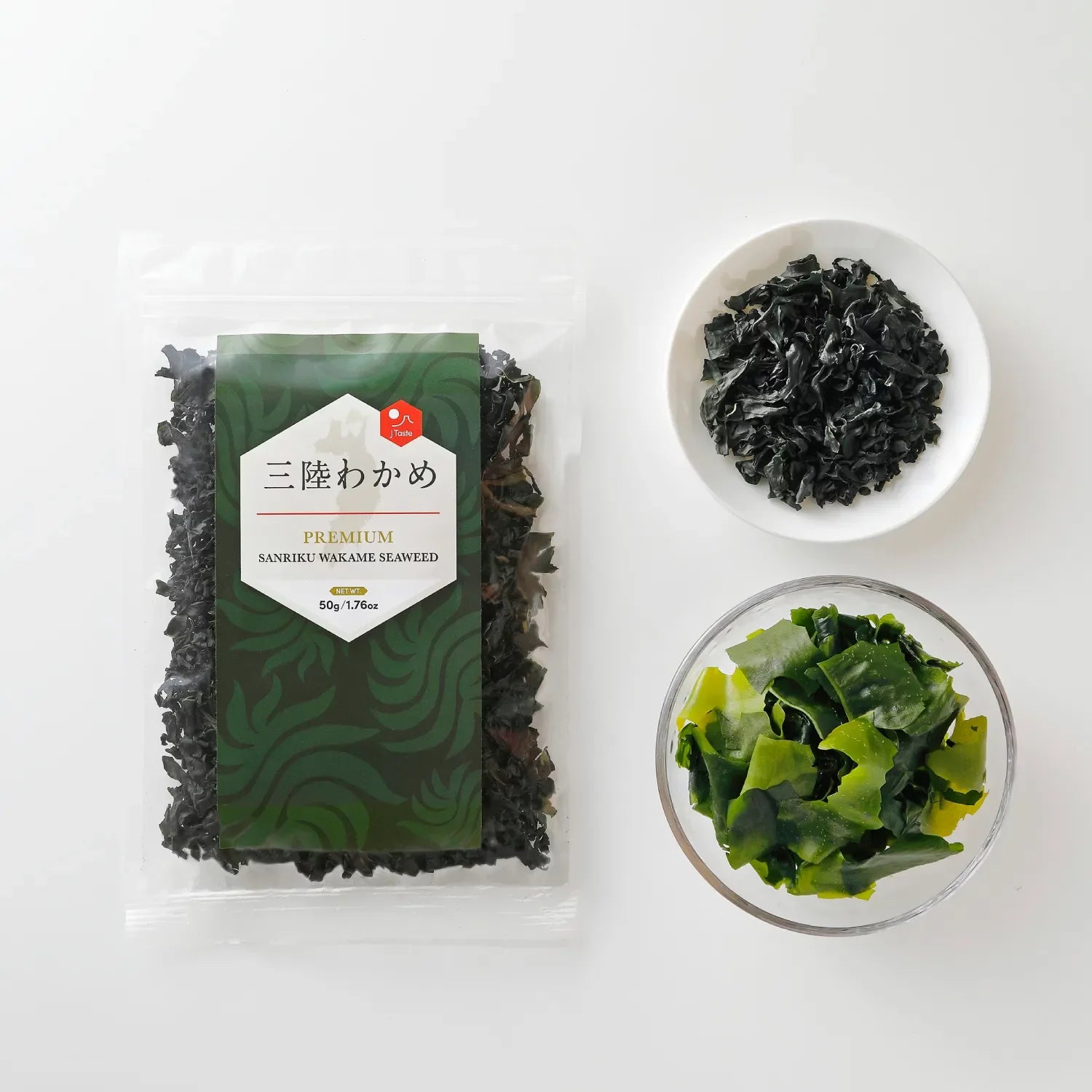 Premium J Taste Sanriku Wakame Dried Japanese Seaweed 50g - Authentic Japanese Kelp for Soups, Salads & Healthy Cooking