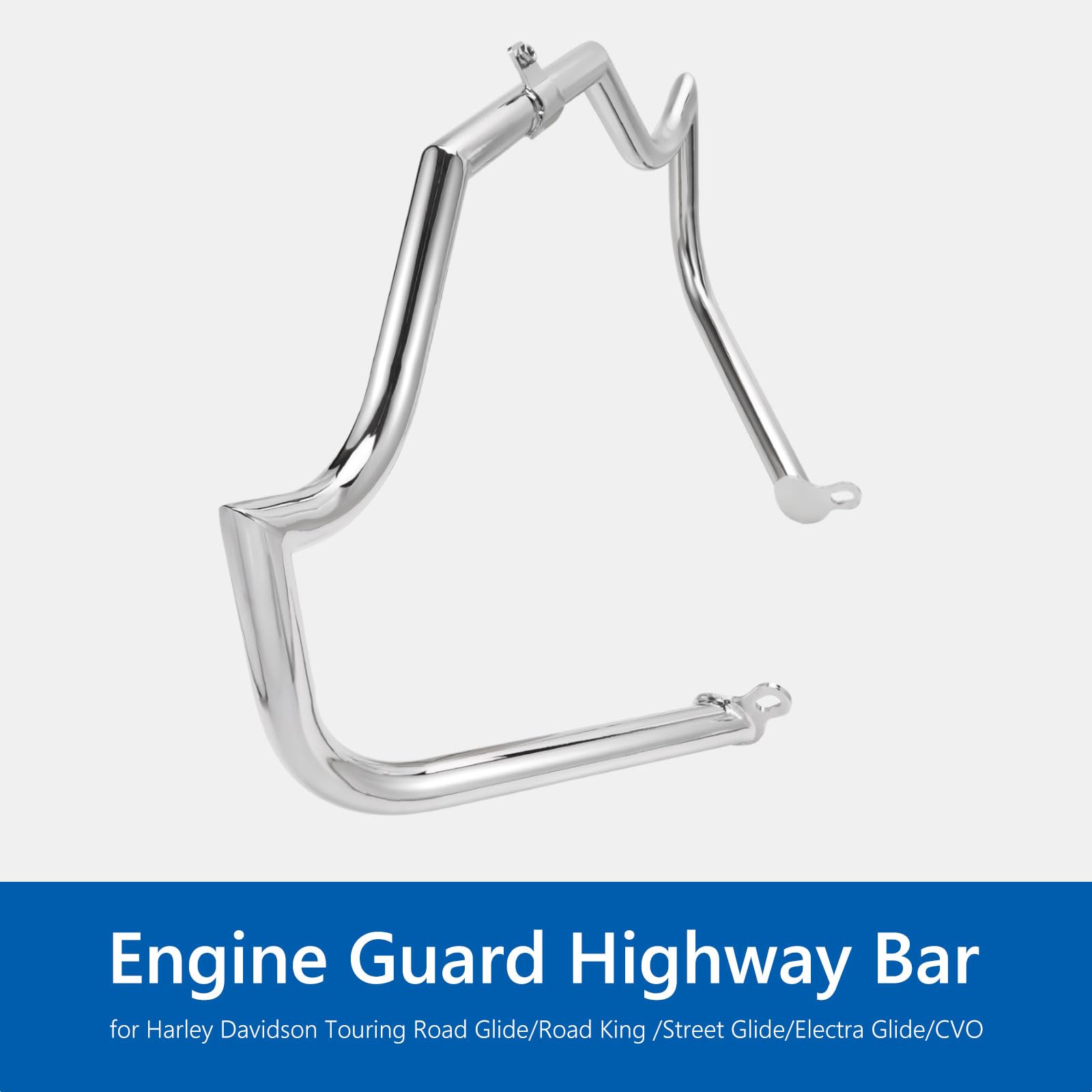 Harley Davidson Touring Crash Bar Engine Guard - Chrome Highway Protection for Road Glide, Road King, Street Glide, Electra Glide & CVO Trike Models | Motorcycle Safety Accessory for Long Rides & Highway Cruising