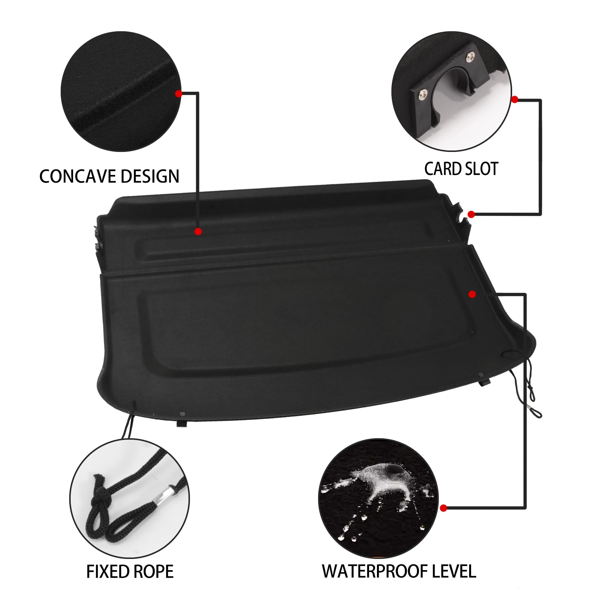Mazda CX-30 Cargo Cover (2020-2024) - Waterproof Trunk Liner, Luggage Protector & Security Shield for Rear Storage - Perfect for Road Trips, Camping Gear & Grocery Hauling