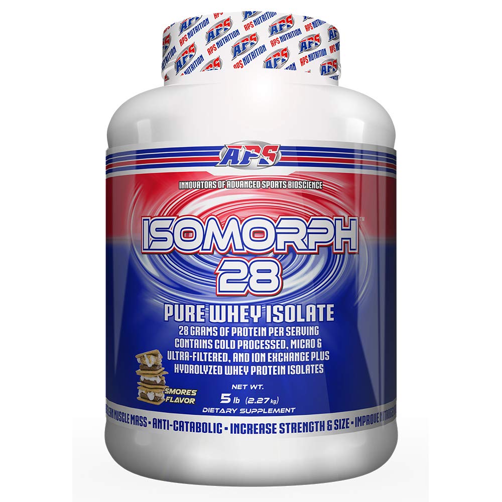 APS Nutrition Isomorph Whey Protein Isolate Powder - Ultra-Filtered 28g Protein per Serving, S'Mores Flavor, 5lb (Pack of 1) - Perfect for Post-Workout Recovery, Muscle Building & Healthy Snacking