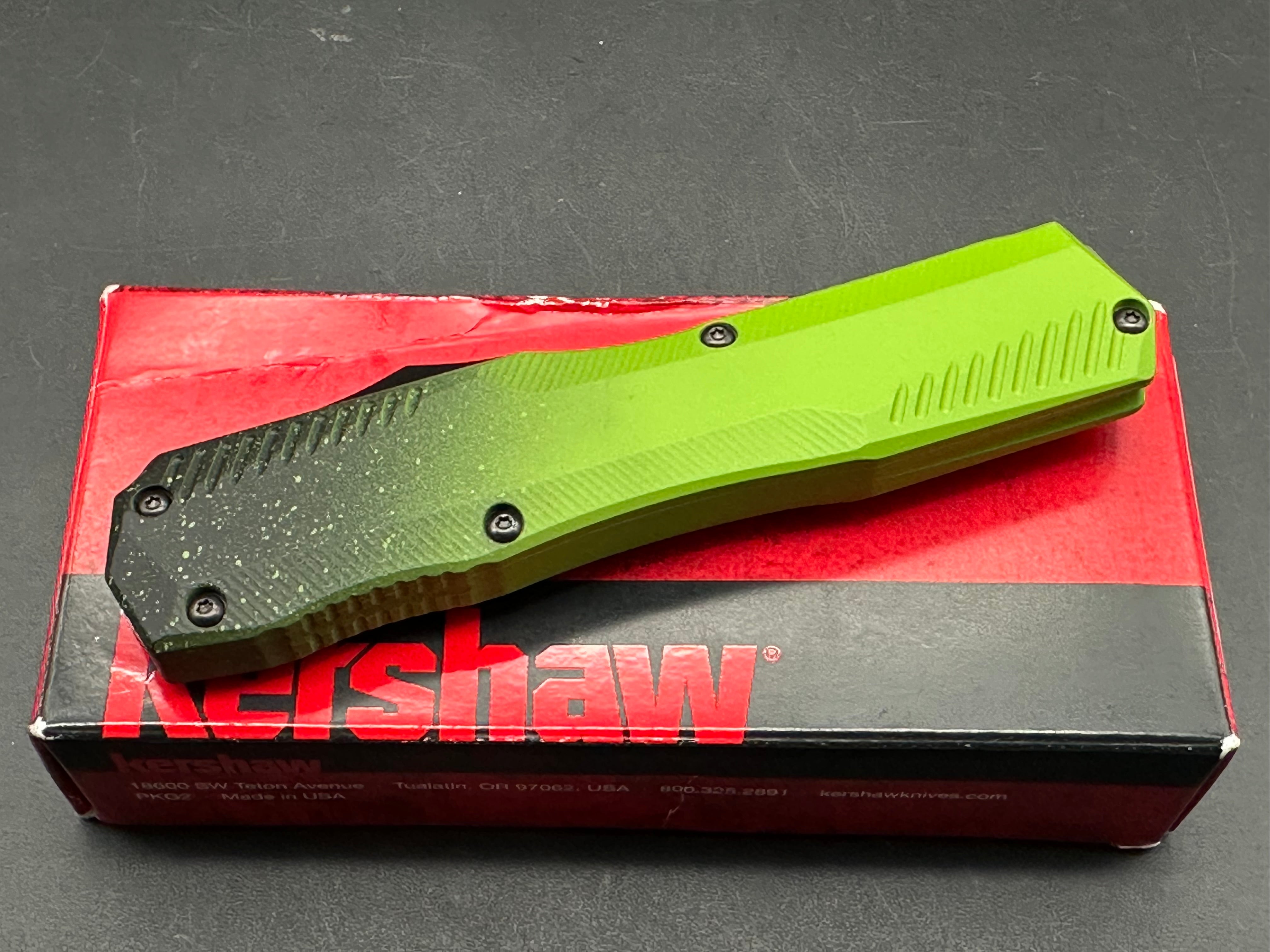 Kershaw Livewire Limited Edition Zombie Cerakote Knife - MagnaCut Blade | Blade Show Atlanta Exclusive | EDC, Outdoor Survival & Tactical Gear