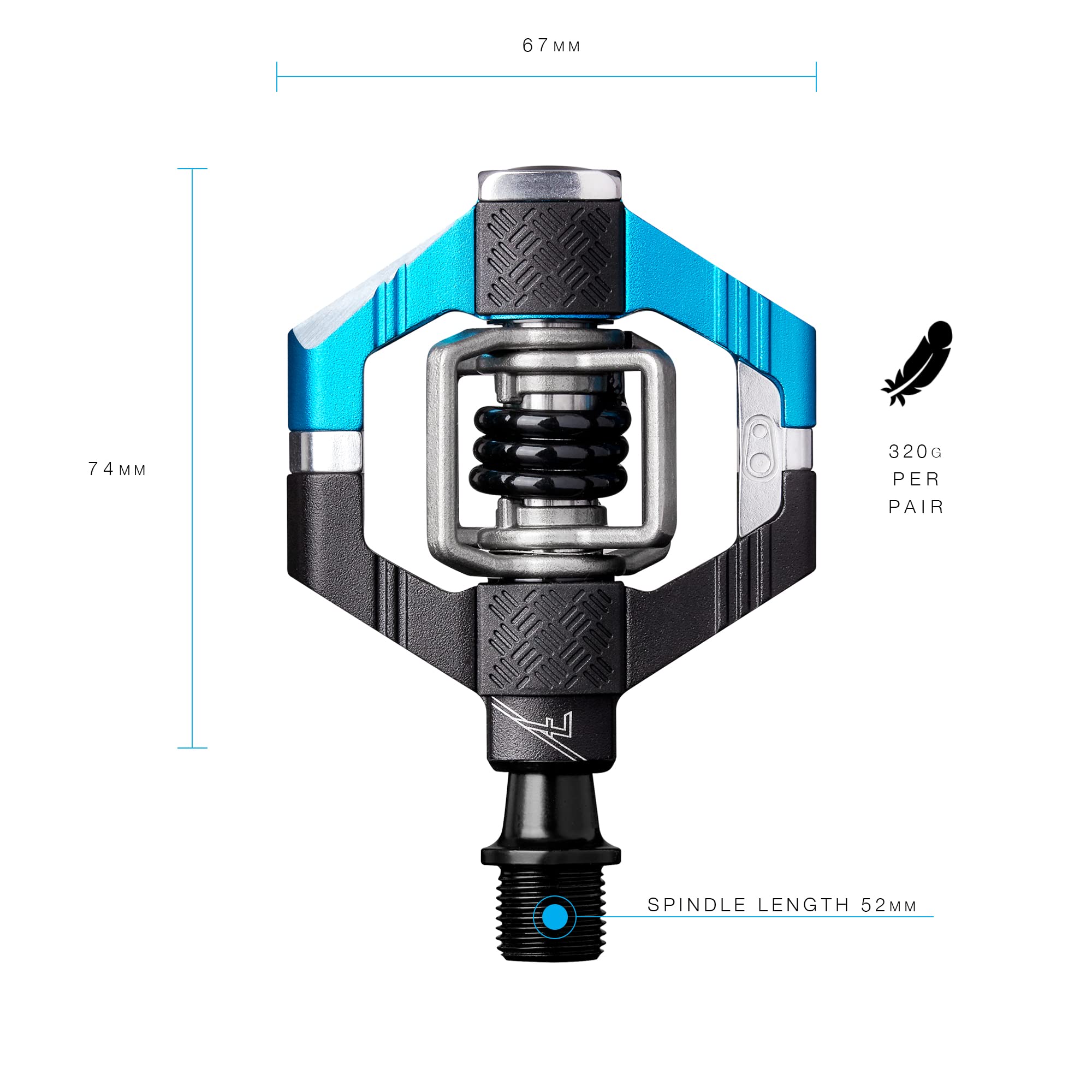 Crank Brothers Candy 7 Bike Pedals - Lightweight MTB Pedals for Mountain Biking & Cycling - Perfect for Trail Riding & Commuting