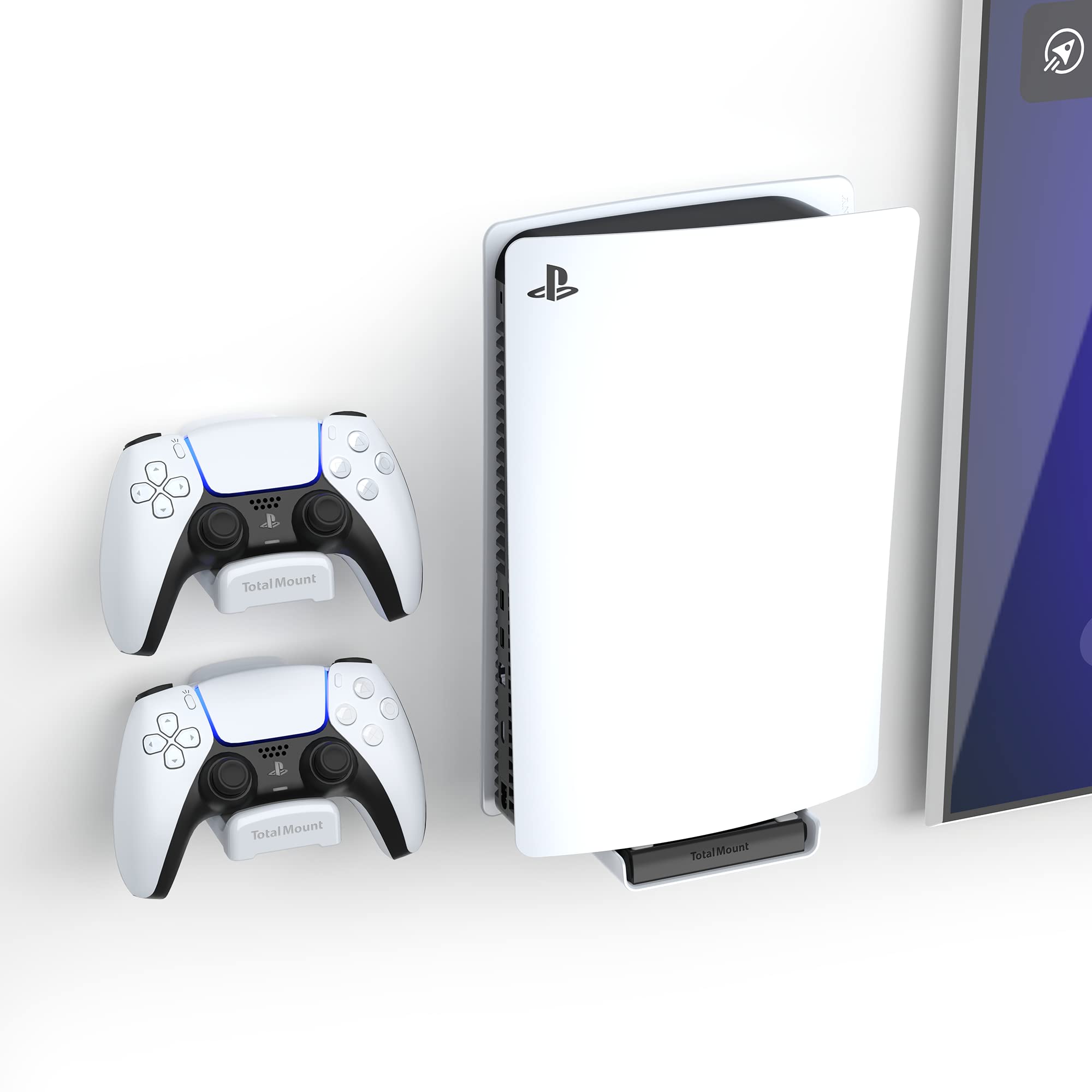 PS5 Controller Mount Bundle - Secure Charging Stand for DualSense Controllers | Perfect for Gaming Setup & Organized Playstation 5 Accessories