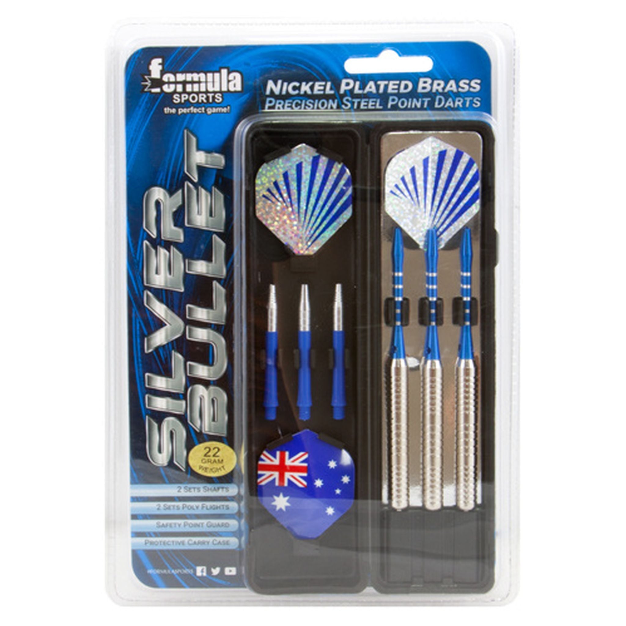Premium Silver Bullet Brass Dart Set - Professional Steel Tip Darts for Adults - Perfect for Bars, Home Game Rooms & Competitive Play