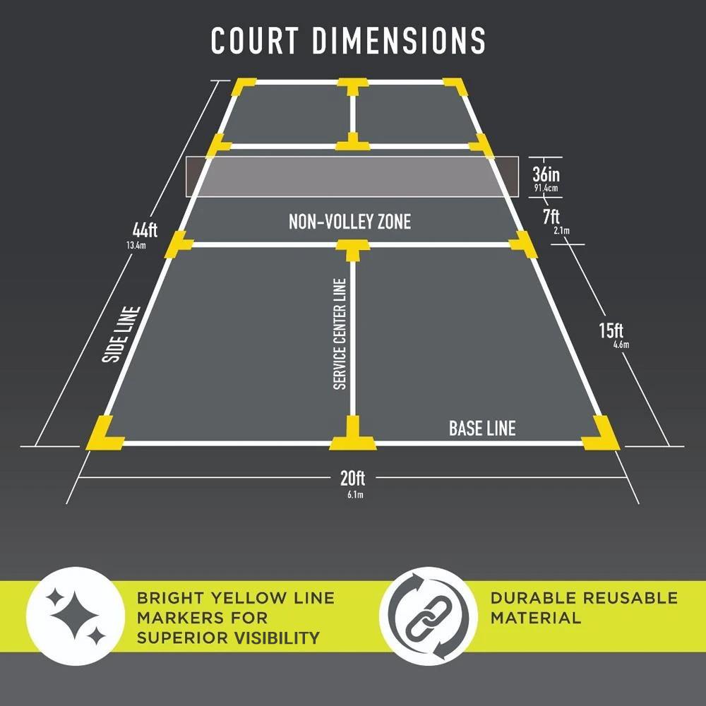 Franklin Court Line Marker Kit - Professional Tennis & Sports Court Marking Paint for Outdoor & Indoor Use - Perfect for Tennis, Basketball, Pickleball & Multi-Sport Courts