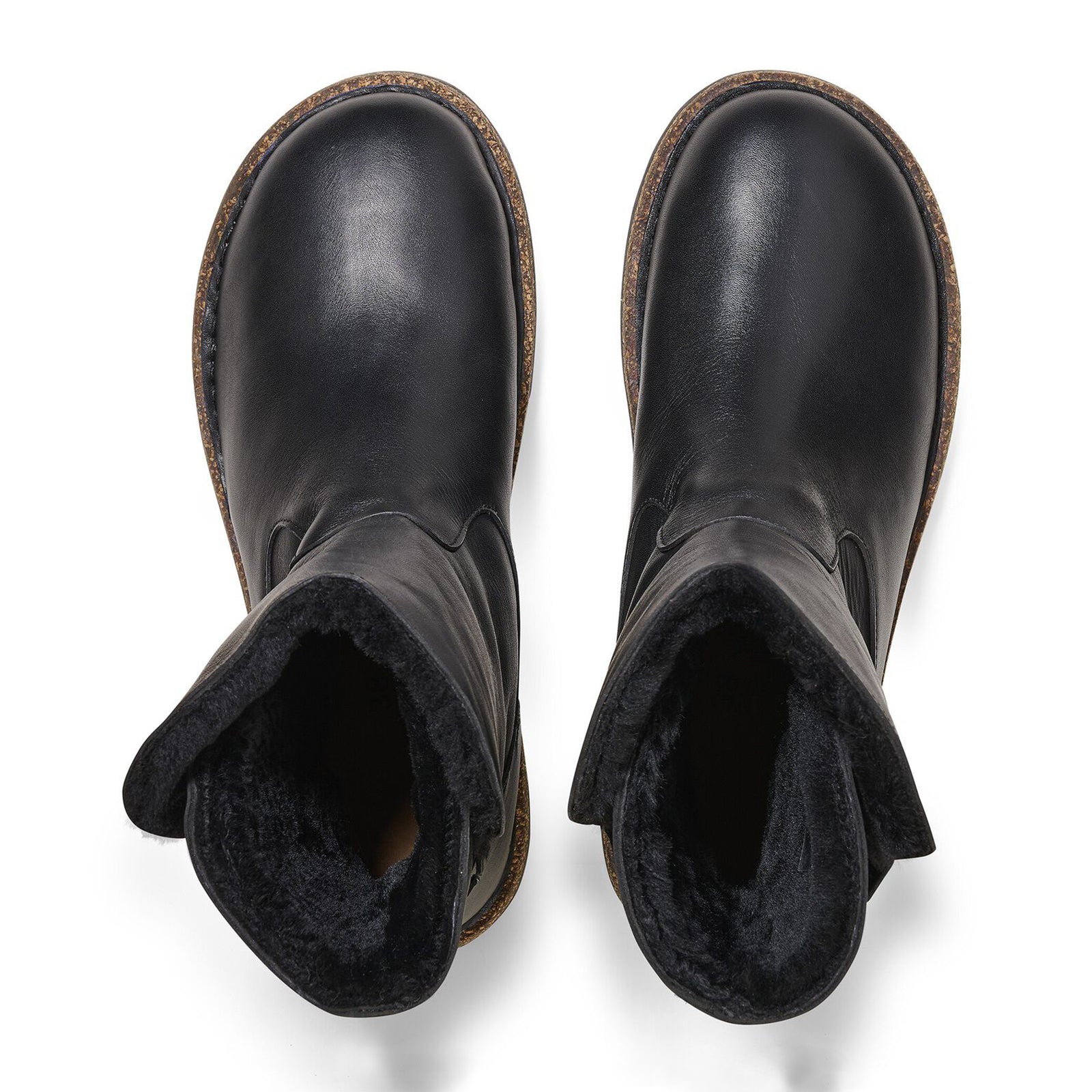 Birkenstock Uppsala Boot for Women - Black Leather with Shearling Lining | Comfortable Winter Boots for Cold Weather & Outdoor Activities