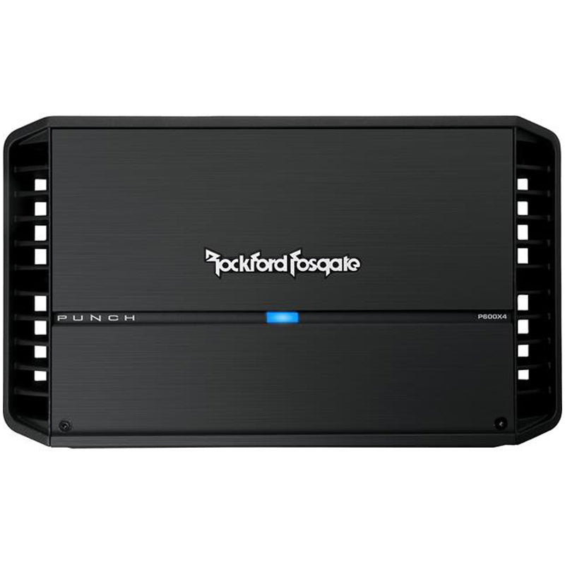 Rockford Fosgate Punch P600X4 600W 4-Channel Car Amplifier - High Power Audio for Cars, Trucks & SUVs | Perfect for Upgrading Your Car Stereo System
