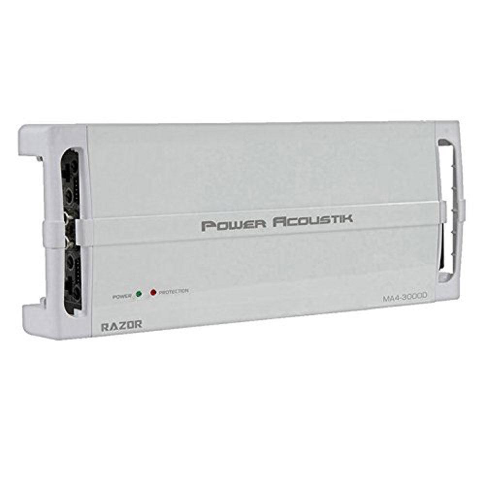 Power Acoustik MA4 3000D 4-Channel Marine Amplifier - 3000W Class D Compact Boat Audio System for Boats, Yachts & Watercrafts - Perfect for Marine Stereo Upgrades & Outdoor Water Adventures