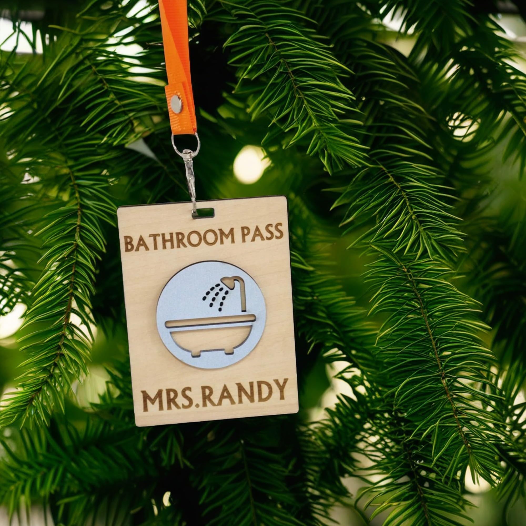Custom Wooden Hall Passes for Students - Personalized Classroom Pass Set of 2 - School Bathroom, Library, Office & Hallway Pass - Perfect for Teachers & Administrators | Great for Classroom Management & Student Safety