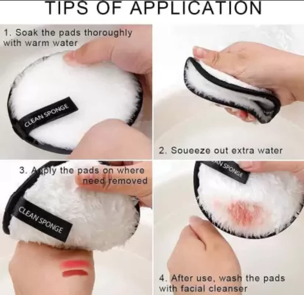 Gentle Fiber Makeup Remover Pads - Reusable Facial Cleansing Pads for All Skin Types | Perfect for Daily Makeup Removal & Skincare Routine