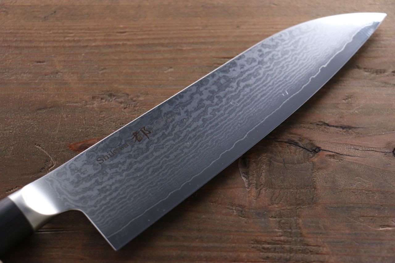 Premium Miyako AUS8 33-Layer Damascus Santoku Knife 180mm - Japanese Kitchen Knife for Professional Chefs & Home Cooking - Perfect for Slicing, Dicing & Mincing Vegetables, Meat & Fish