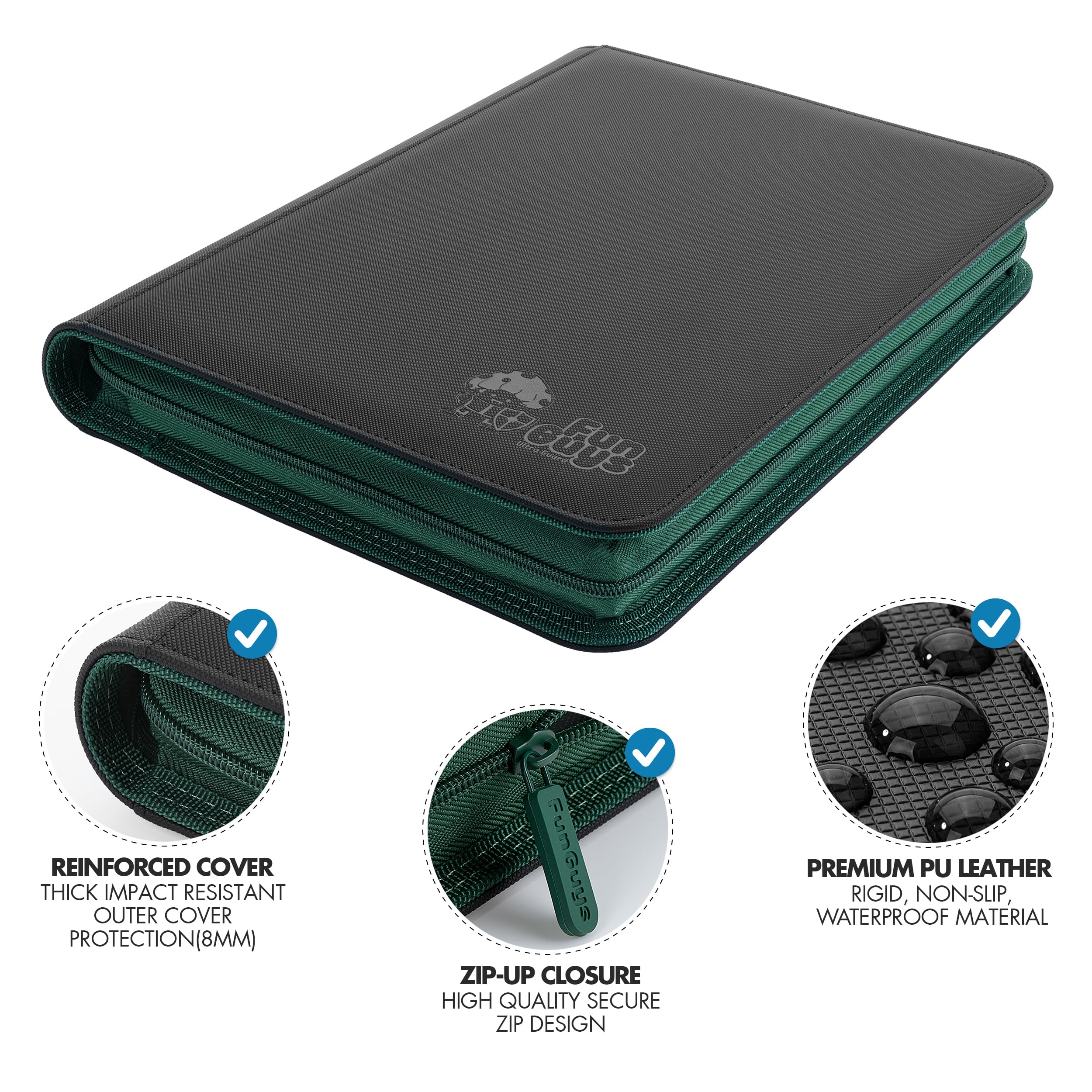 Premium 9-Pocket Trading Card Binder - Side Loading 504 Capacity for Pokemon, Sports, Yugioh & MTG Cards | Durable TCG Card Collection Album with Secure Storage | Perfect for Collectors, Tournaments & Game Nights