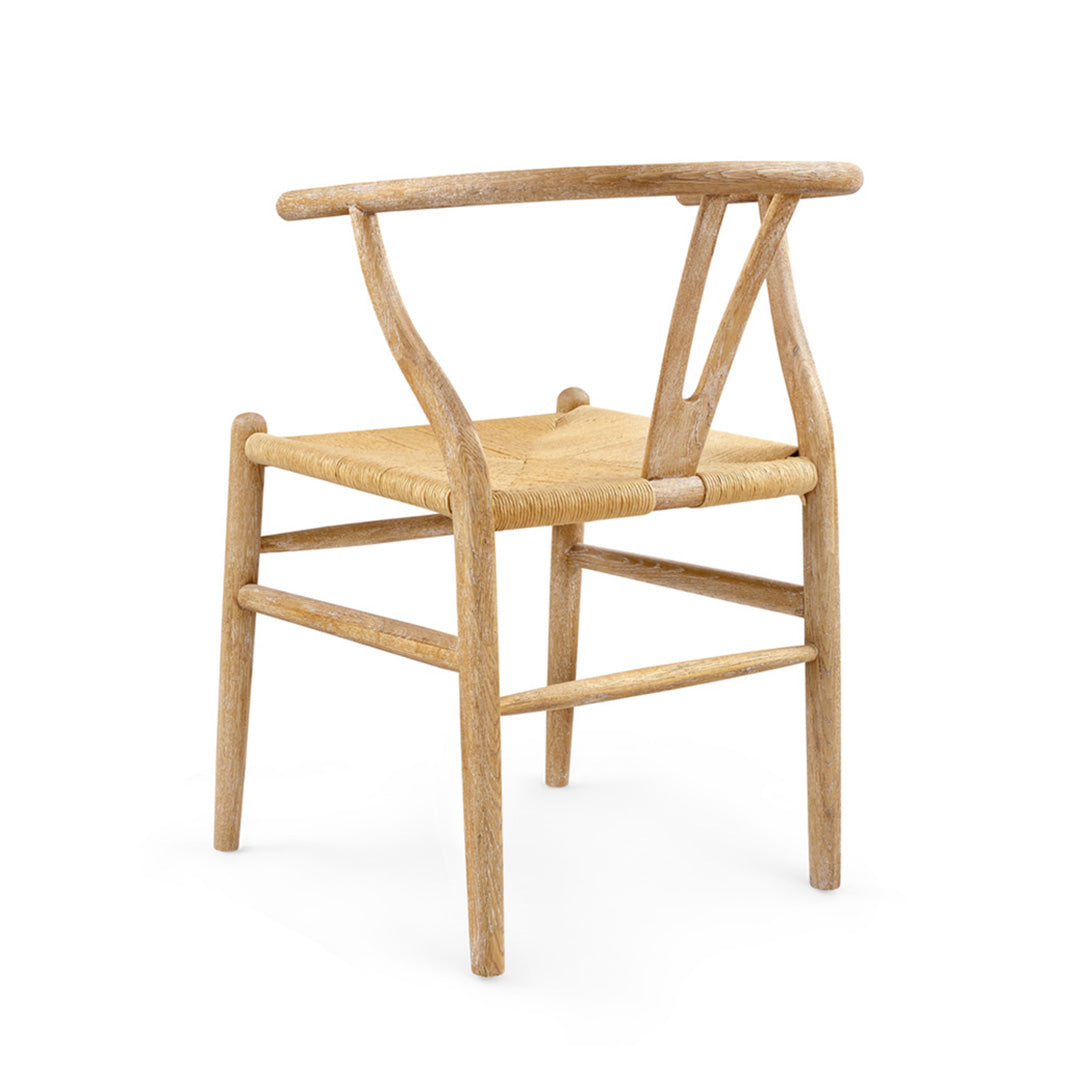 Stylish Oak Rope Wishbone Dining Chair - Solid Wood Mid Century Modern Kitchen Chair for Dining Room, Restaurant & Home Decor | Perfect for Farmhouse, Scandinavian & Boho Interior Design