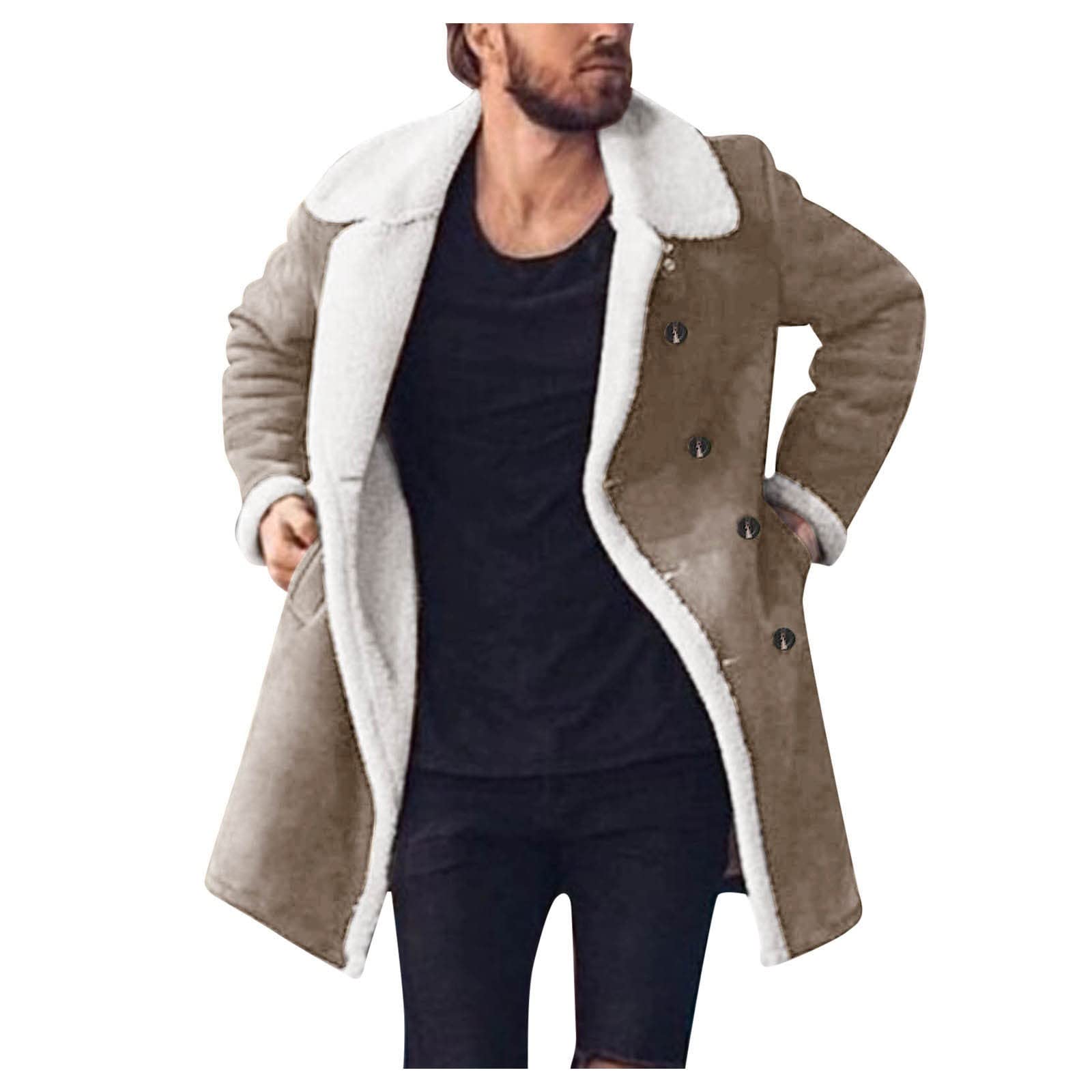 Men's Winter Jacket - Warm Hooded Parka Coat for Business & Outdoor Activities | IQYU Fleece-Lined Mountain Jacket for Hiking, Travel & Cold Weather