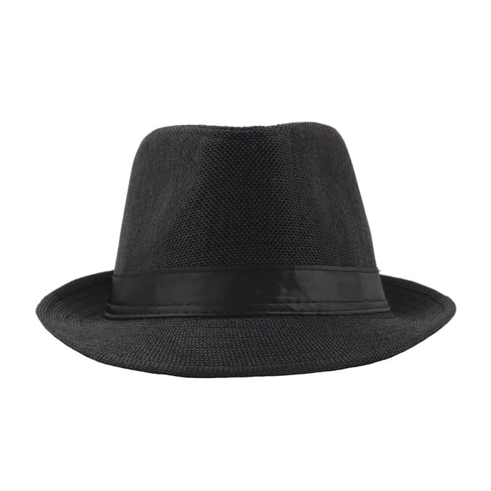Stylish Men's Summer Panama Hat - Breathable Straw Fedora with Crimped Design for Beach, Travel & Outdoor Activities | UV Protection Sun Hat