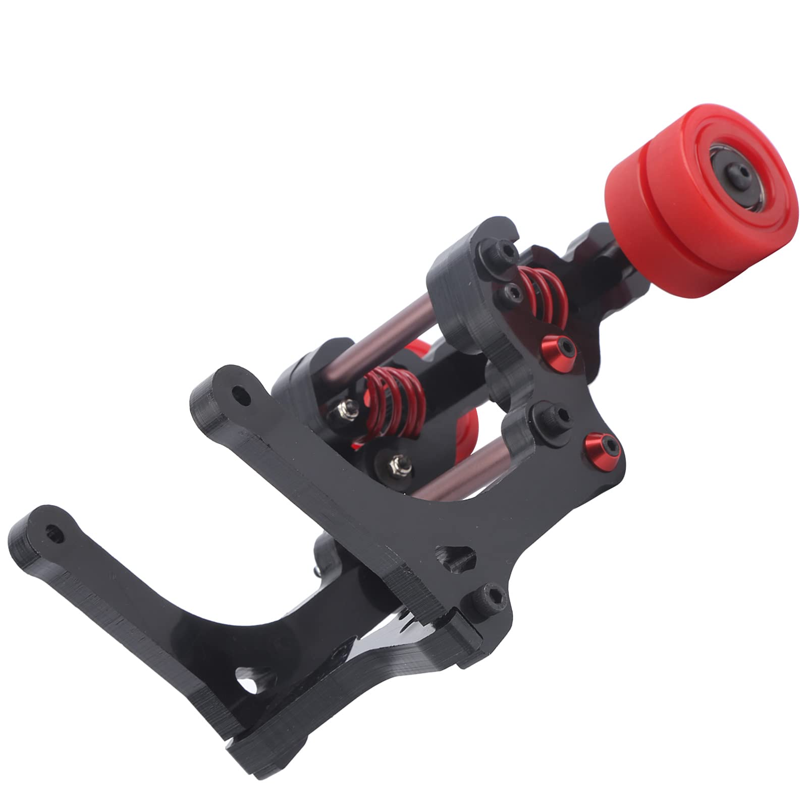 Luroze RC Car 4-Wheel Spring Suspension Head-Up Wheel Set - Stable & Durable Off-Road Performance for RC Vehicles (Red) - Perfect for Racing, Crawling & Off-Road RC Adventures