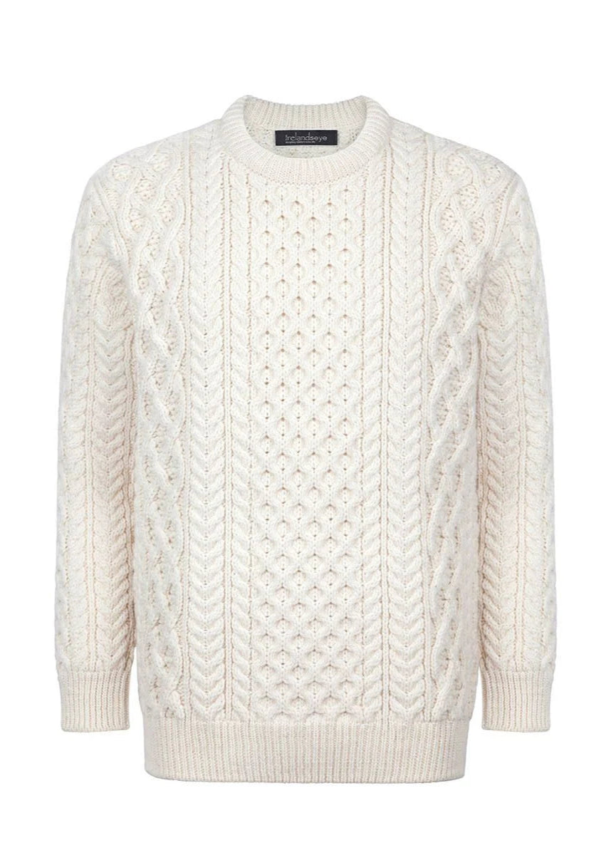Authentic Irish Aran Sweater for Women & Men | 100% Pure Wool Knitwear | Cozy Winter & Fall Fashion | Perfect for Casual Wear, Outdoor Activities & Gifting